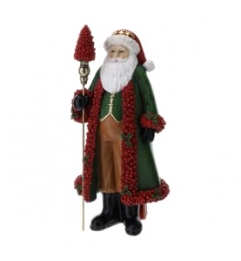 Babbo Natale Resina Bacche...